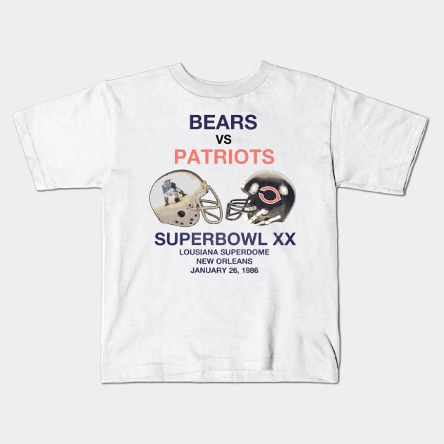 Bears vs Patriots 86 --- Classic Aesthetic Kids T-Shirt by oemsanex